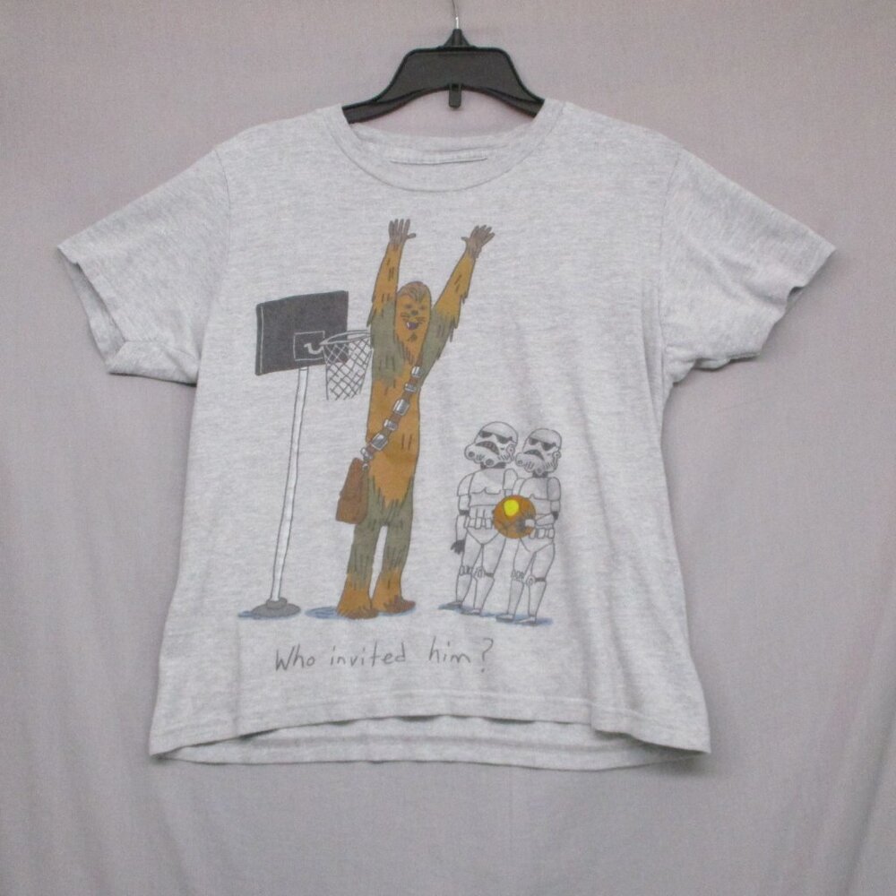 Star Wars Graphic Print Kids T-Shirt Gray Youth Size | M